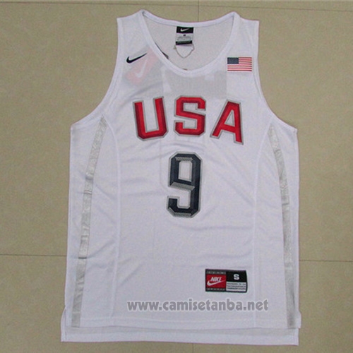 Camiseta USA 2016 DeMar DeRozan #9 Blanco